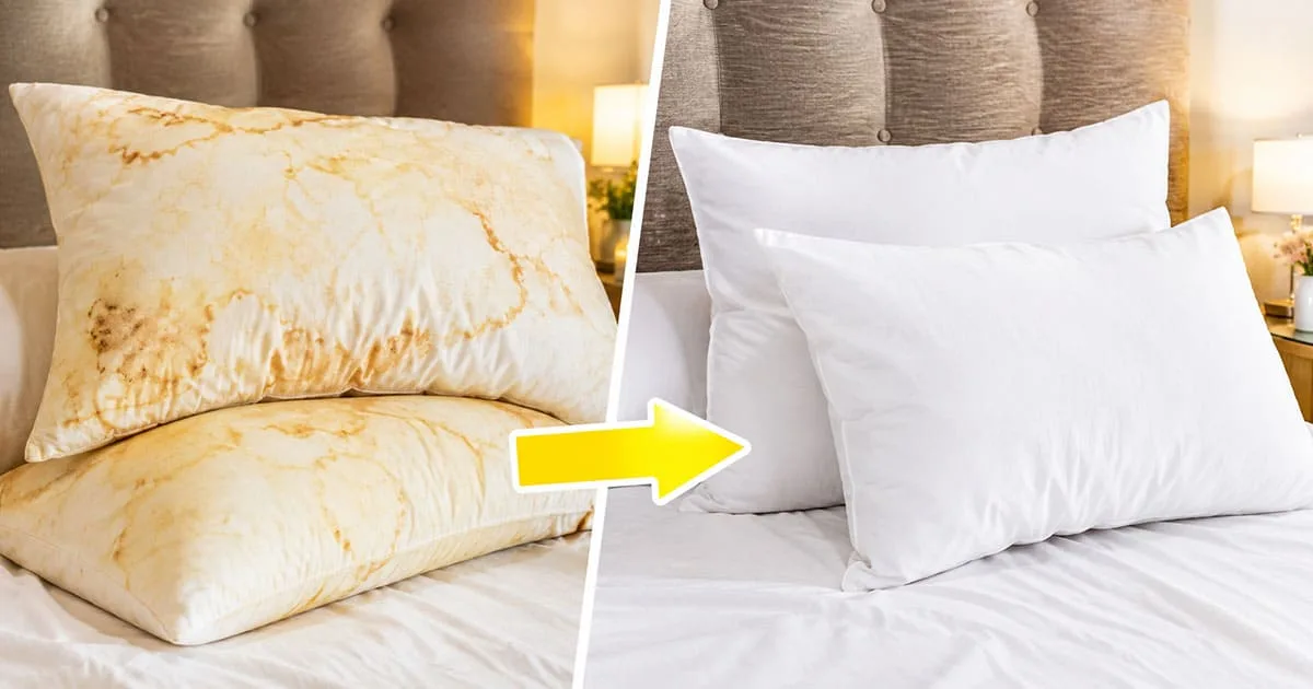 How to remove yellow sweat stains from pillows