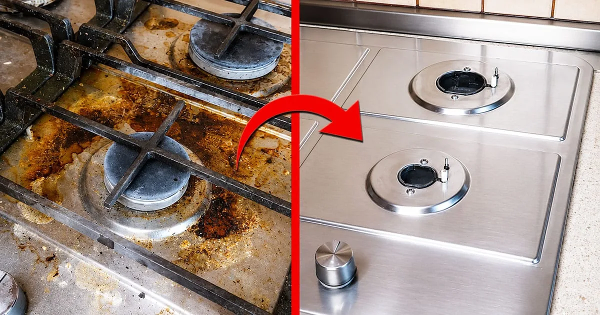 How to clean a greasy stovetop in minutes